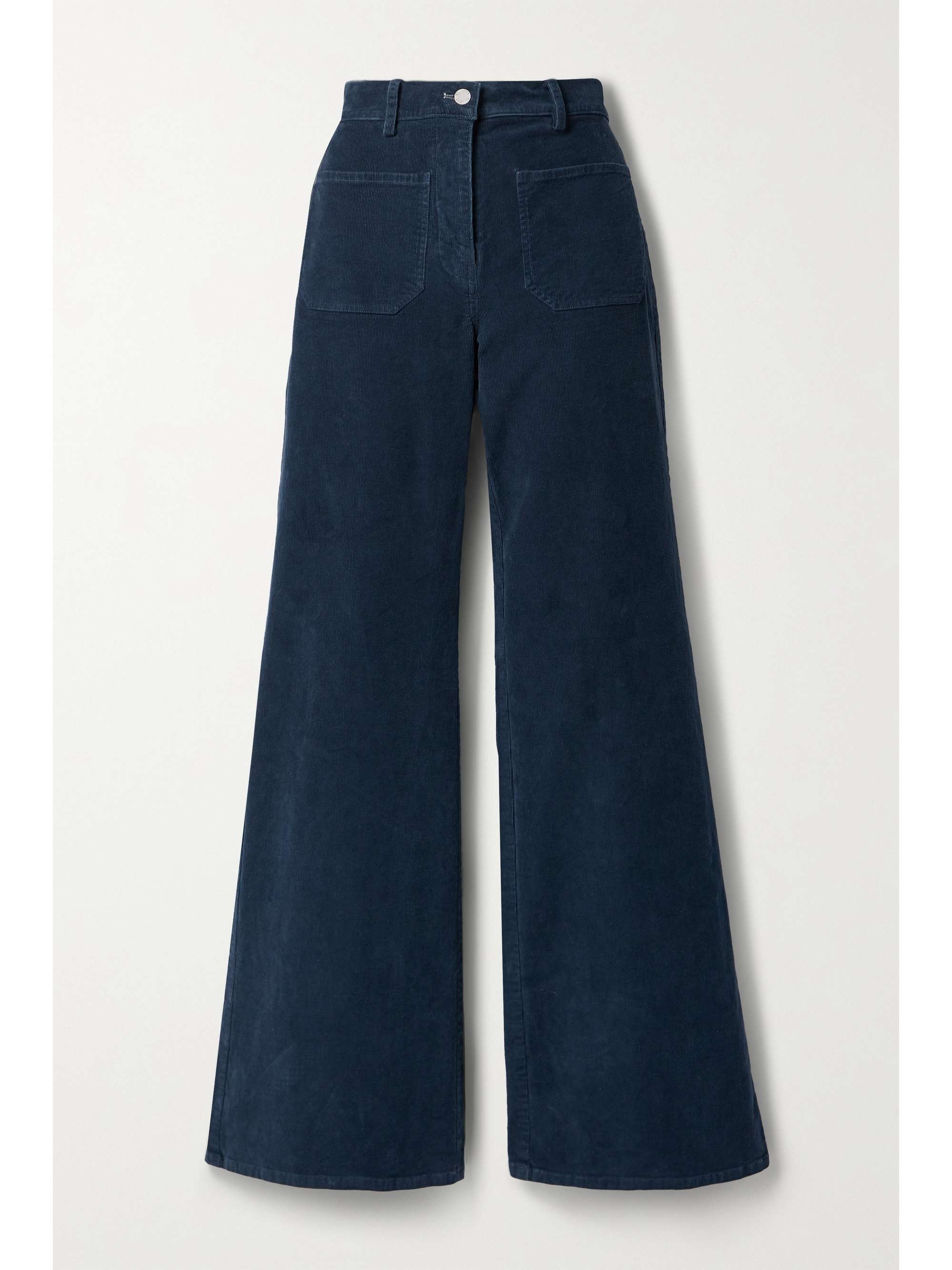 Navy Florence cotton-blend corduroy 