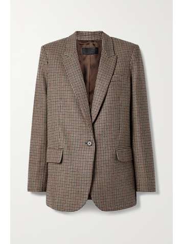 NILI LOTAN Diane houndstooth wool-blend blazer