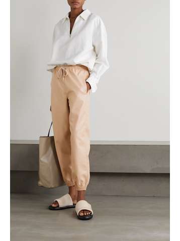 STELLA MCCARTNEY Kira vegetarian leather track pants