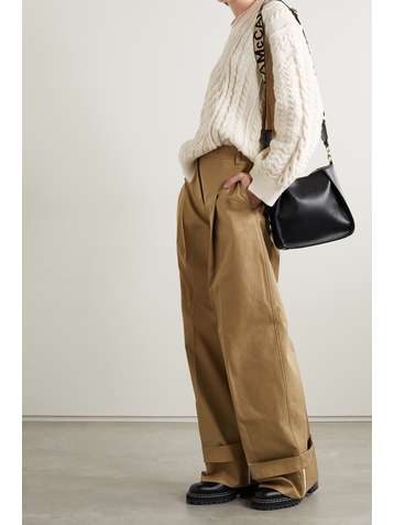 STELLA MCCARTNEY + NET SUSTAIN oversized cable-knit organic cotton-blend sweater
