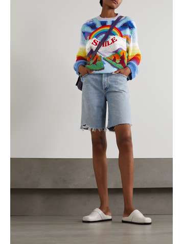 STELLA MCCARTNEY Kind intarsia wool and cotton-blend sweater