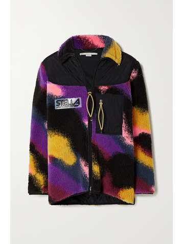 STELLA MCCARTNEY Marley shell-trimmed printed recycled fleece jacket