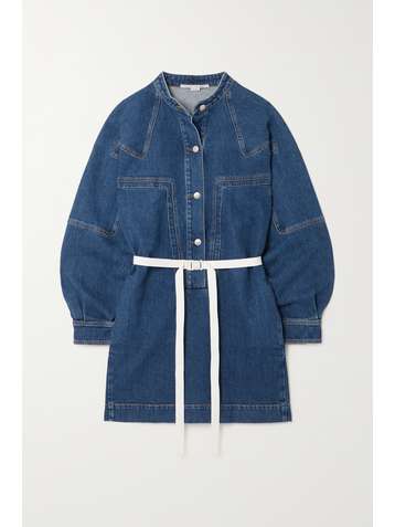 STELLA MCCARTNEY Belted organic denim mini dress