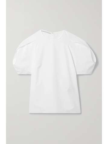 STELLA MCCARTNEY + NET SUSTAIN Nyla organic cotton-poplin top