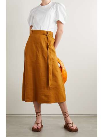 STELLA MCCARTNEY + NET SUSTAIN Nyla organic cotton-poplin top