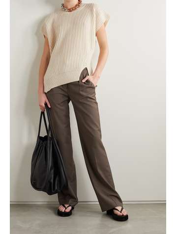 STELLA MCCARTNEY + NET SUSTAIN ribbed recycled cashmere and wool-blend sweater