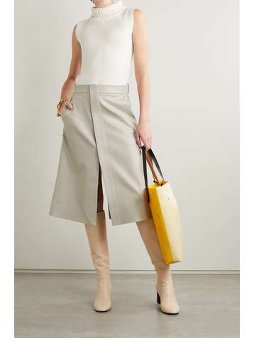 STELLA MCCARTNEY Lauren vegetarian leather midi skirt