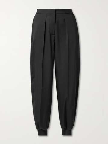 STELLA MCCARTNEY Nicole pleated wool-twill tapered pants