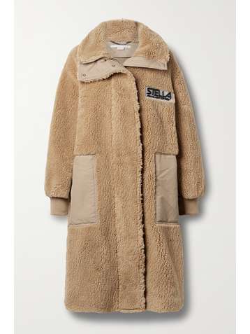 STELLA MCCARTNEY Luna shell-trimmed faux shearling coat
