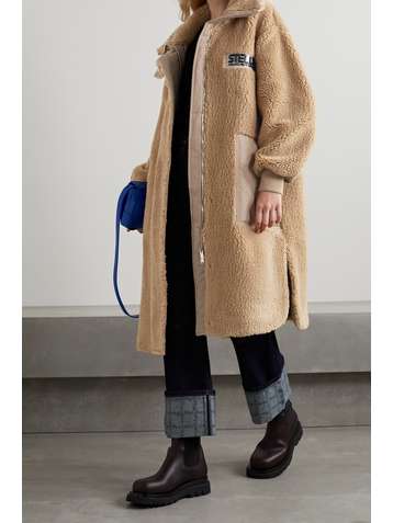 STELLA MCCARTNEY Luna shell-trimmed faux shearling coat