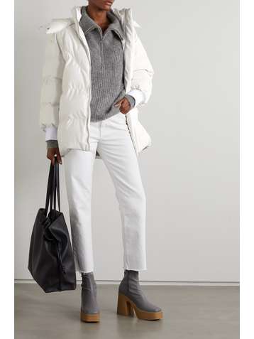 STELLA MCCARTNEY Kayla belted hooded quilted vegetarian leather coat