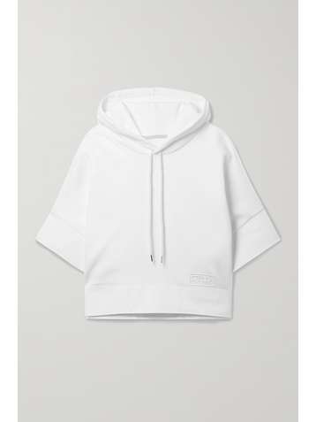STELLA MCCARTNEY + NET SUSTAIN oversized organic cotton-poplin and jersey hoodie