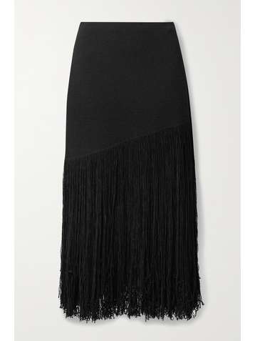 PROENZA SCHOULER Fringed cotton-blend midi skirt