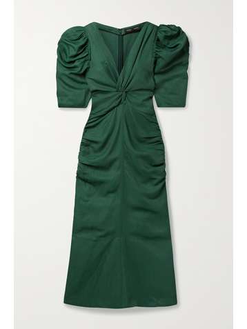 PROENZA SCHOULER Twist-front ruched twill dress