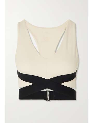 LE ORE Corso cutout two-tone recycled stretch sports bra