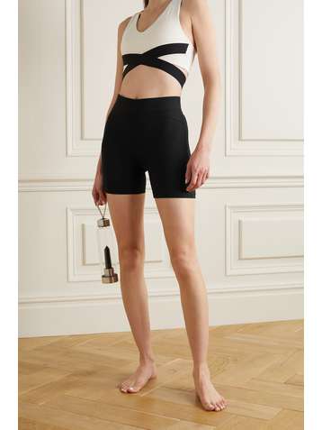 LE ORE Short stretch recyclé à découpe Corso