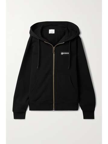 BURBERRY Kapuzenjacke aus Baumwoll-Jersey mit Einsätzen aus kariertem Twill aus einer Baumwollmischung