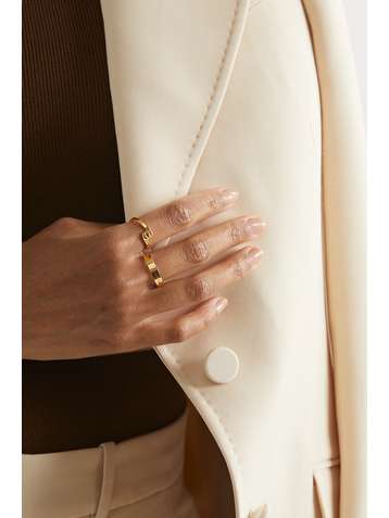 GUCCI Running 18-karat gold ring