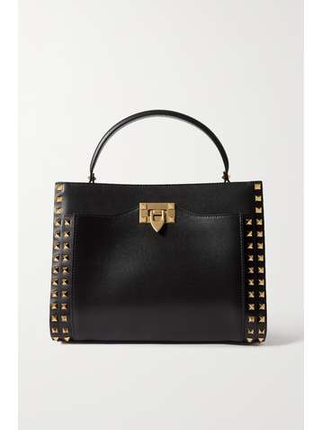 VALENTINO Valentino Garavani Rockstud medium textured-leather tote