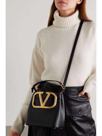 VALENTINO Valentino Garavani Supervee embellished leather tote