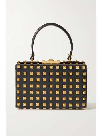 VALENTINO Valentino Garavani Rockstud Alcove textured-leather tote