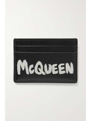 ALEXANDER MCQUEEN Kartenetui aus bedrucktem Leder