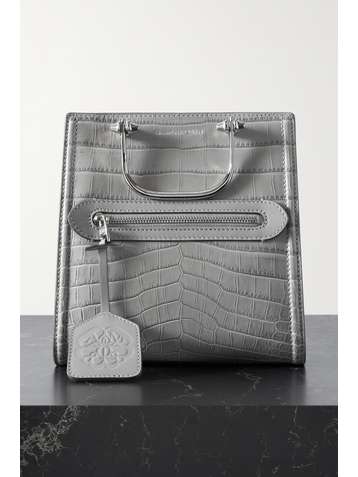 ALEXANDER MCQUEEN The Short Story kleine Tote aus Leder mit Krokodileffekt