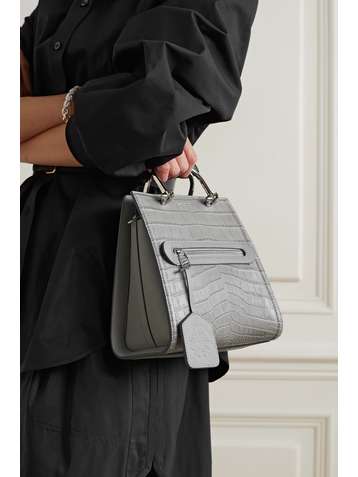 ALEXANDER MCQUEEN The Short Story kleine Tote aus Leder mit Krokodileffekt