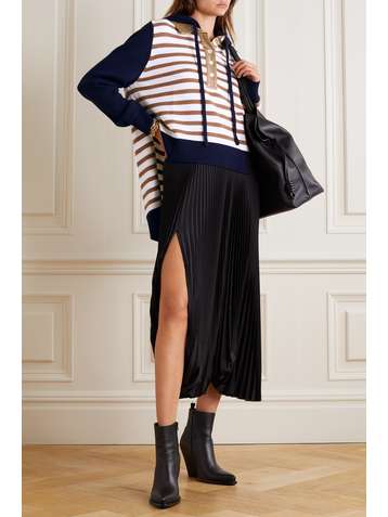 MONSE Striped merino wool hoodie