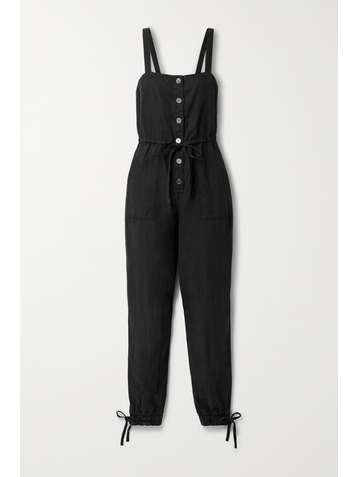 ALICE + OLIVIA Tiana Lyocell, linen and cotton-blend jumpsuit