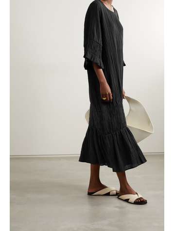BY MALENE BIRGER Ausia tiered ramie-gauze midi dress