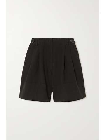 BY MALENE BIRGER Damapana pleated linen and cotton-blend shorts
