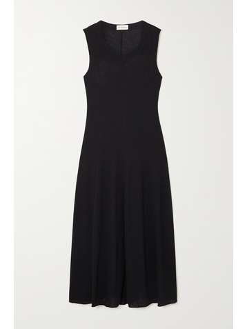BY MALENE BIRGER Eliya cotton and linen-blend jersey midi dress