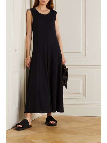 BY MALENE BIRGER Eliya cotton and linen-blend jersey midi dress