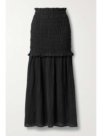 BY MALENE BIRGER Armeria shirred ramie-gauze maxi skirt