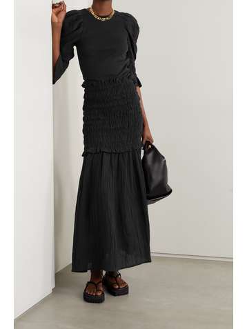 BY MALENE BIRGER Armeria shirred ramie-gauze maxi skirt