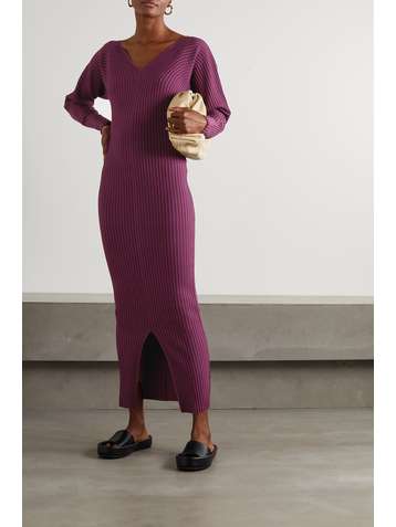BY MALENE BIRGER Ocotea ribbed-knit maxi dress