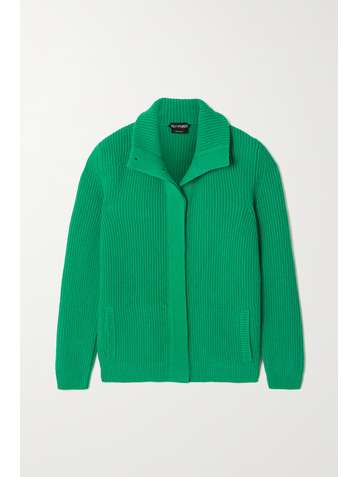TOM FORD Cardigan en laine et cachemire mélangés côtelés