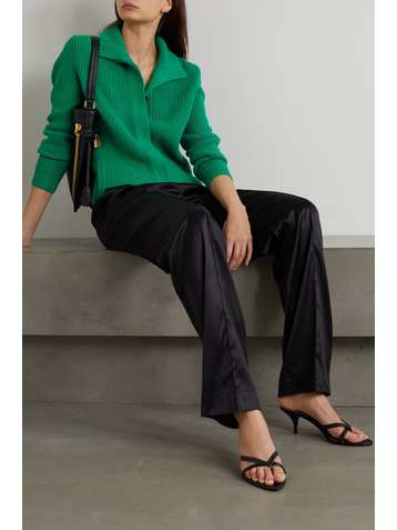TOM FORD Cardigan en laine et cachemire mélangés côtelés