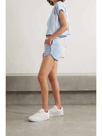 BALMAIN Short en mailles jacquard de laine mélangée