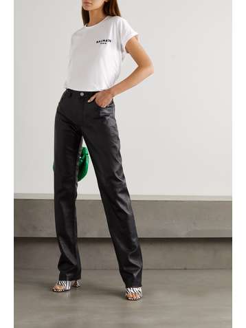 BALMAIN T-Shirt aus Baumwoll-Jersey mit Flockdruck