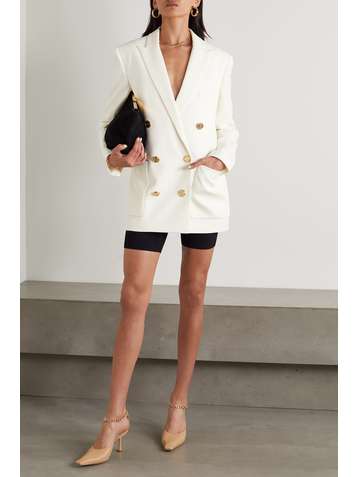 BALMAIN Double-breasted wool-twill blazer