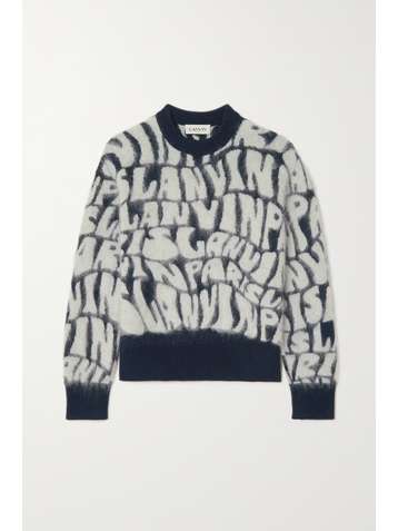 LANVIN Pullover aus Jacquard-Strick aus einer gebürsteten Wollmischung