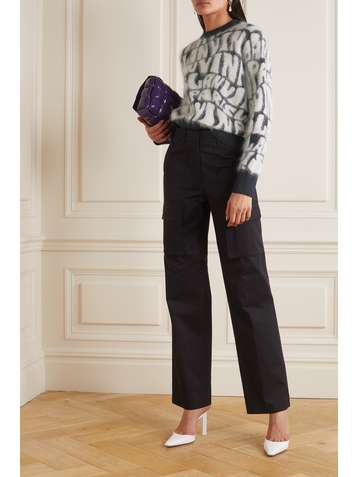 LANVIN Pullover aus Jacquard-Strick aus einer gebürsteten Wollmischung
