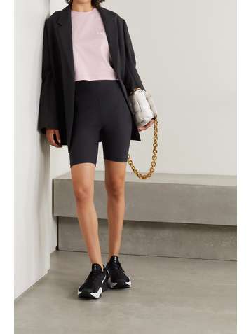 BALMAIN T-shirt raccourci en jersey de coton floqué