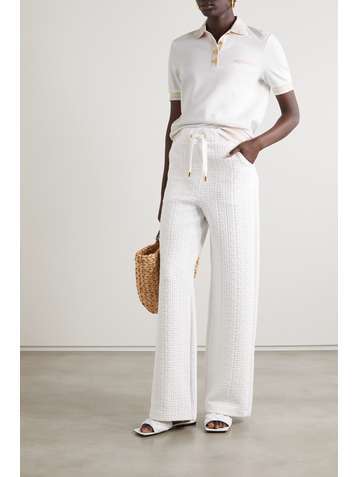 BALMAIN Polo en jersey de coton à broderies