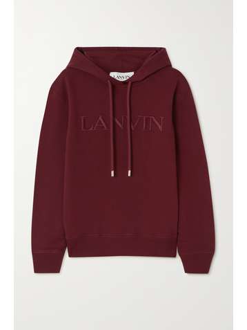 LANVIN Hoodie aus Baumwoll-Jersey mit Stickerei