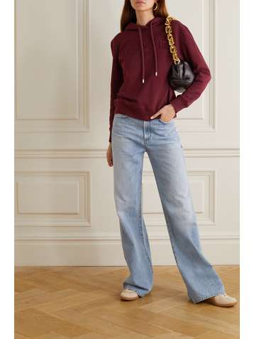 LANVIN Hoodie aus Baumwoll-Jersey mit Stickerei
