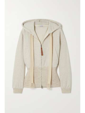 LOEWE Kapuzenjacke aus Jersey aus einer Baumwollmischung mit Stickerei