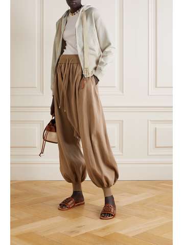 LOEWE Kapuzenjacke aus Jersey aus einer Baumwollmischung mit Stickerei